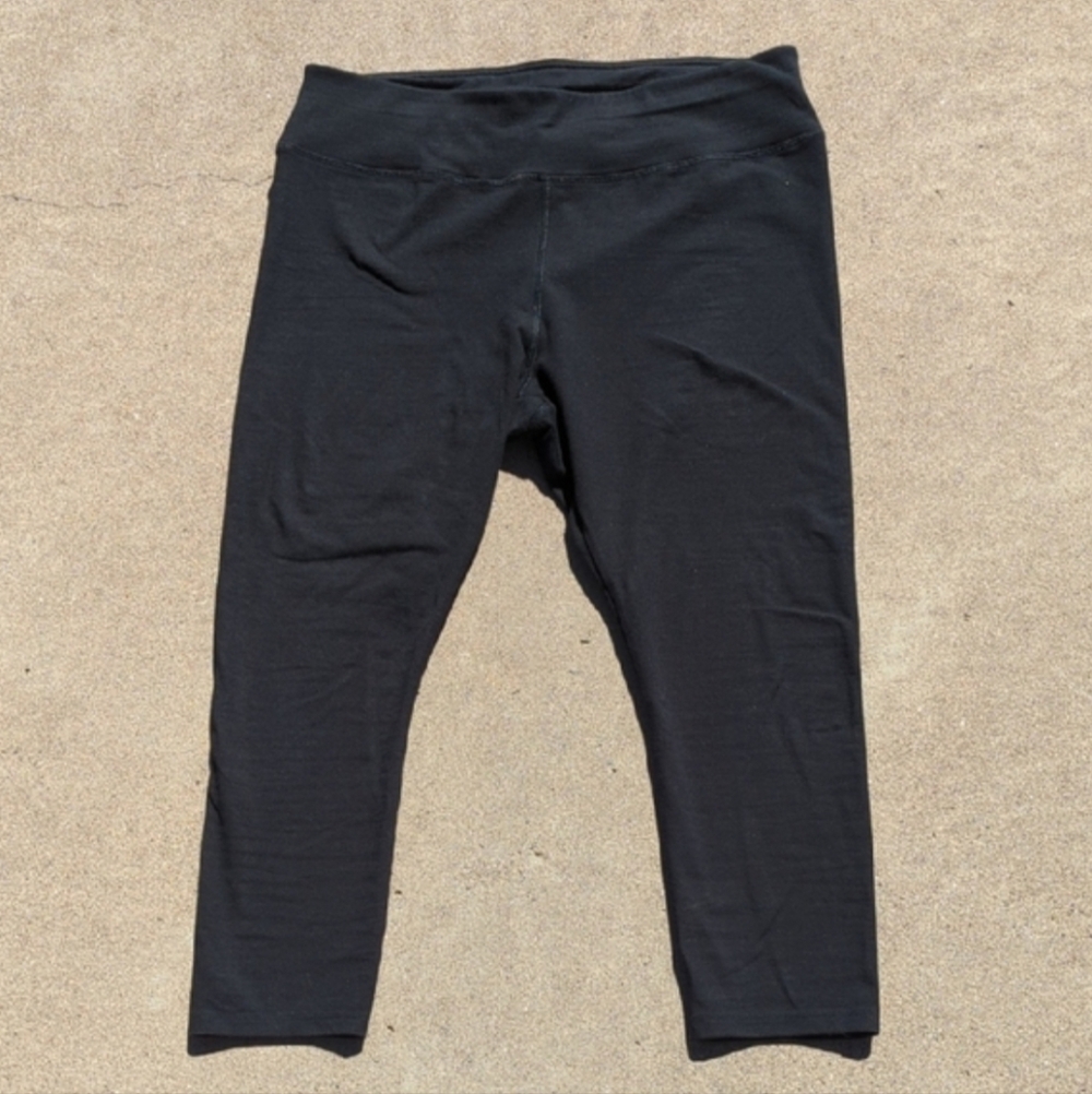 Pact Organic Everyday Cropped Legging, Black, STYLE RUNS SMALL, Fits M